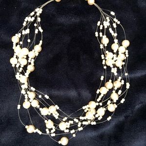 Multi strand beaded necklace